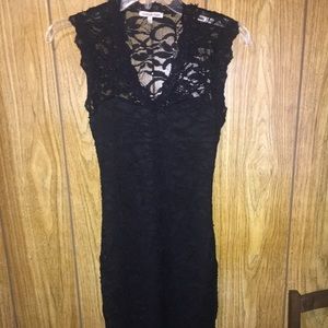 Black lace dress
